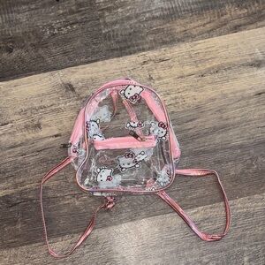 Hello Kitty Clear and Pink mini Backpack
